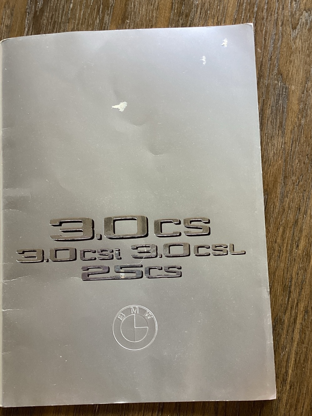 VTG BMW Silver Cover Brochure with Embossed Model Titles in German